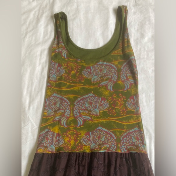 Custo Barcelona Green and Brown Sundress - Picture 6 of 8
